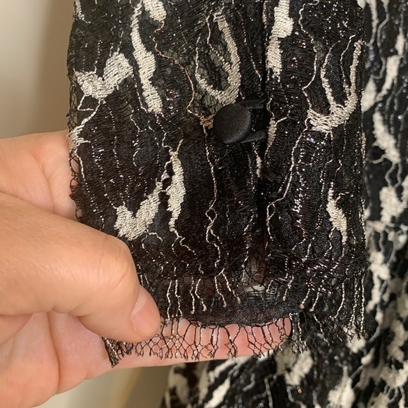 Christian Rupert Couturier Couture Embroidered Lace Drop Waist Cocktail Dress S - Picture 10 of 16